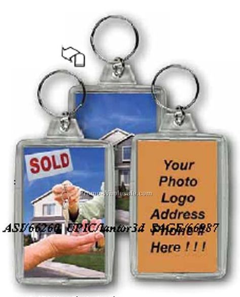 3d Lenticular Acrylic Key Chain - Stock 2"x3" - Rectangle