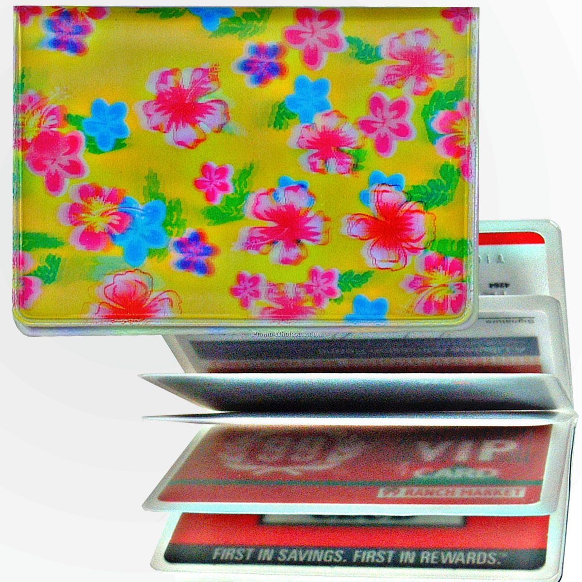 3d Lenticular Id / Credit Card Holder - Stock / Flowers