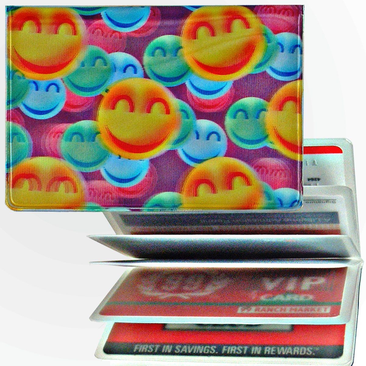 3d Lenticular Id / Credit Card Holder - Stock / Smiley Face