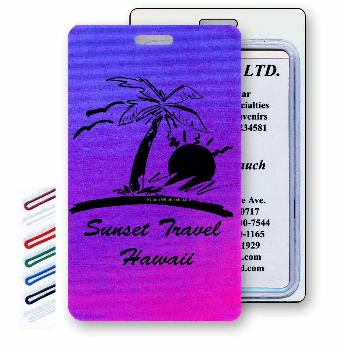 3d Lenticular Luggage Tags - Stock / Purple Blue Pink