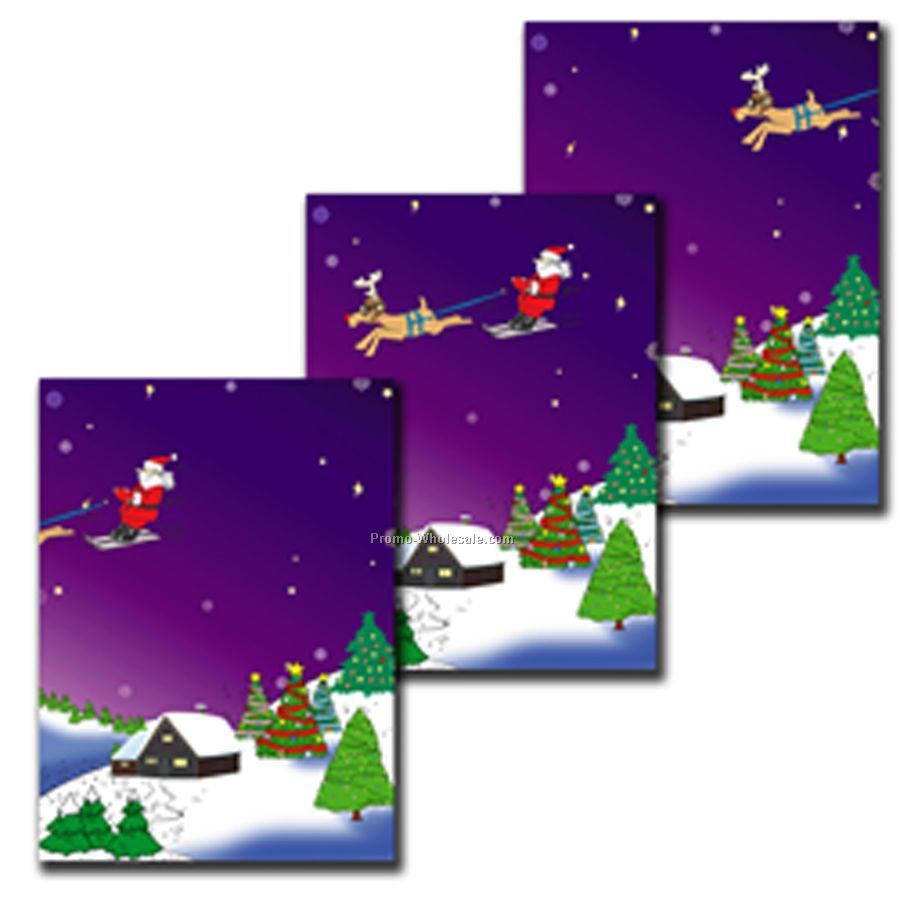3d Lenticular Postcard - Stock / Santa 4"x6"