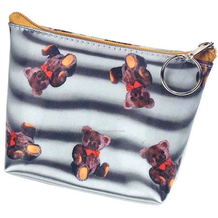 3d Lenticular Purse With Key Ring - Pavia - Stock / Teddy Bears