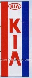 3'x8' Stock Double Face Dealer Rotator Logo Flags - Kia