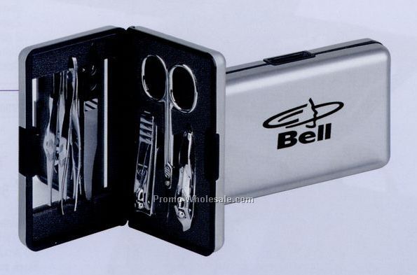 4-1/2"x3" Elan Manicure Set W/ Inside Mirror