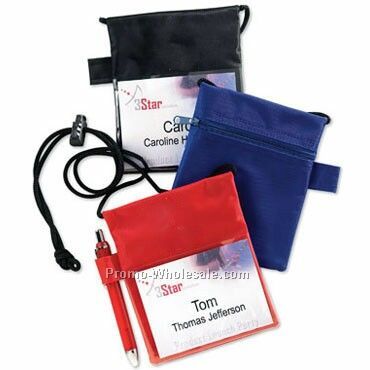 4-1/2"x5-1/2" Zippered Nametag Pouch - Blank