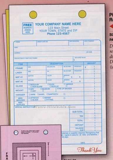 5-1/2"x8-1/2" 2 Part Picture Framing Register Form