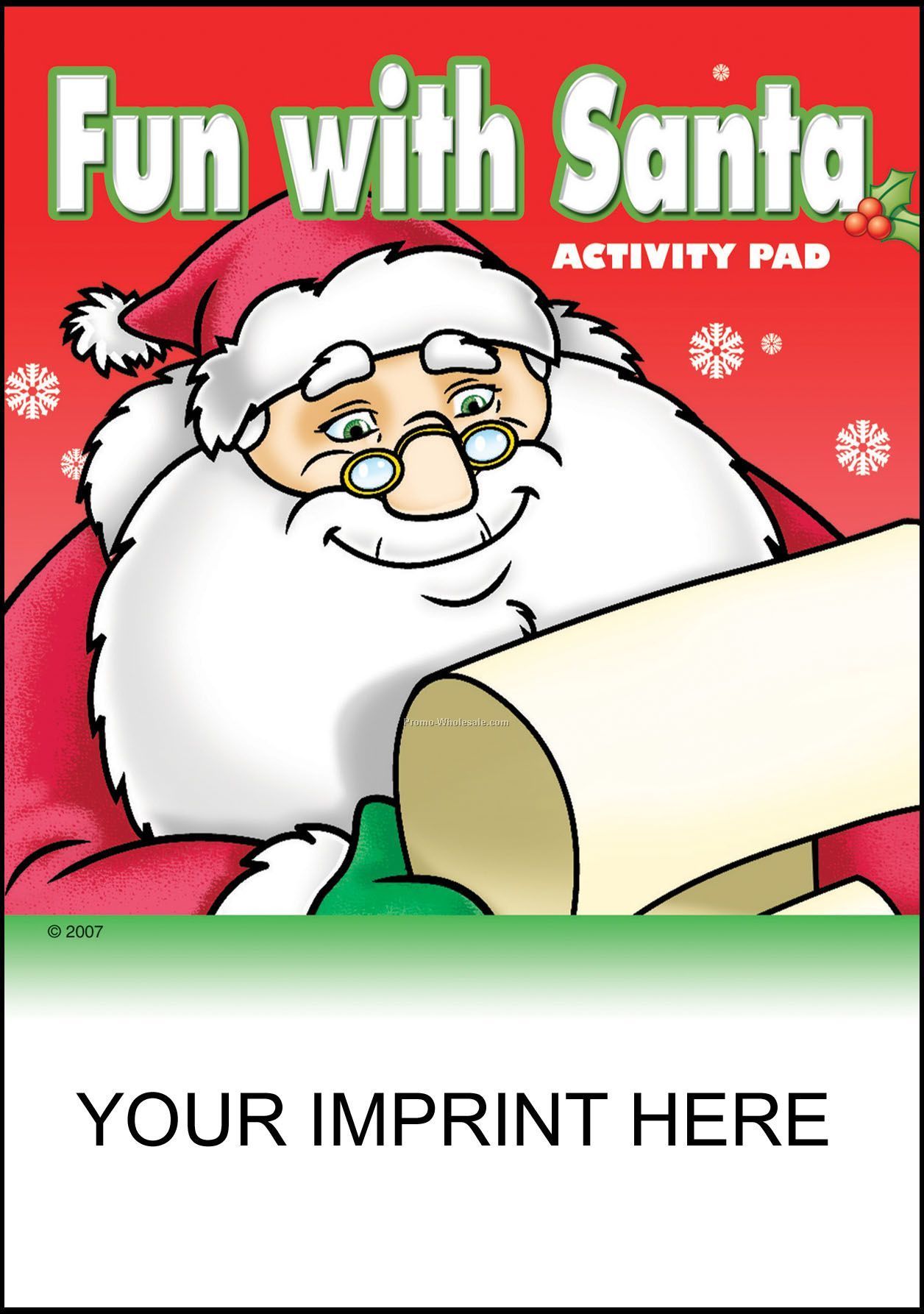 5-1/4"x7-3/4" Fun With Santa Activity Red Pad