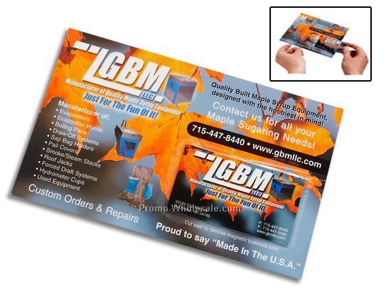 5-1/4"x8-1/2" Postcard With Magnetic Business Card