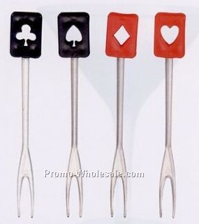 5-5/8" Playing Card Party Forks (Set Of 8)