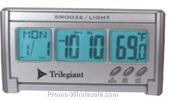 5"x3"x1/2" Jumbo Lcd El-backlit Travel Alarm Clock