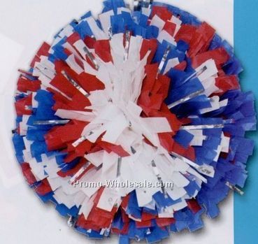 6" Vinyl Show Pom Poms - 3 Colors Mixed