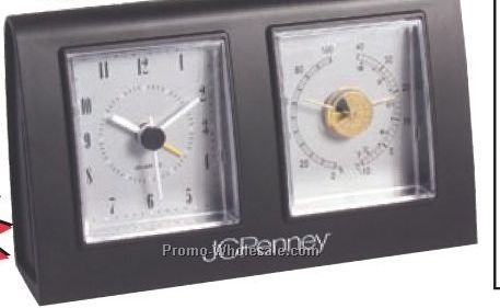 6"x3-3/4"x1-1/4" Desktop Weather Station/Alarm Clock