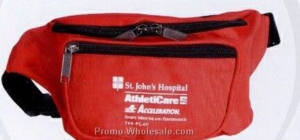 6"x9"x4" Tri-pocket Nylon Fanny Pack