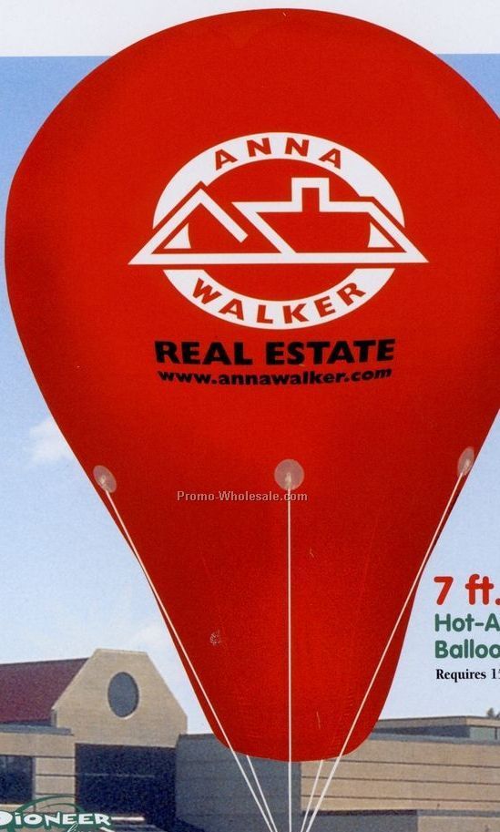 7 Ft. X 10ft. Hot Air Balloon Shape Vinyl Helium Inflatable (Blank)