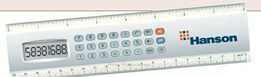 8" Calculator Ruler