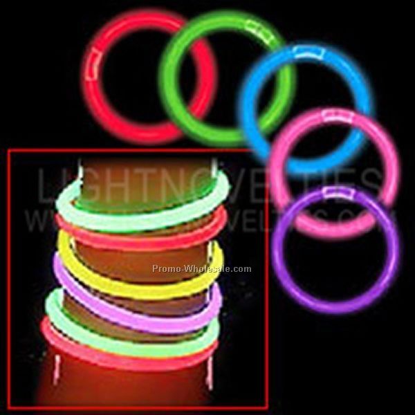 8" Glow Bracelet - Tri Color Red/ Blue/ Green