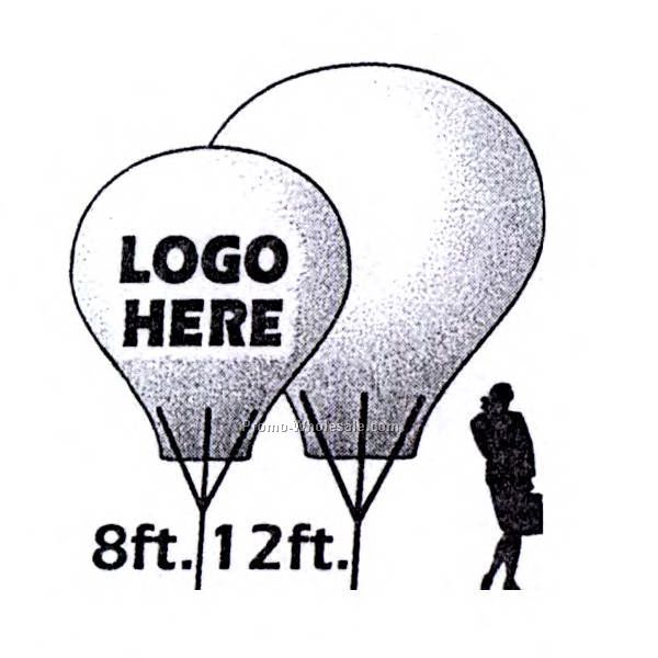 8' Pvc Hot Air Balloon Shaped Inflatable Digital Logos