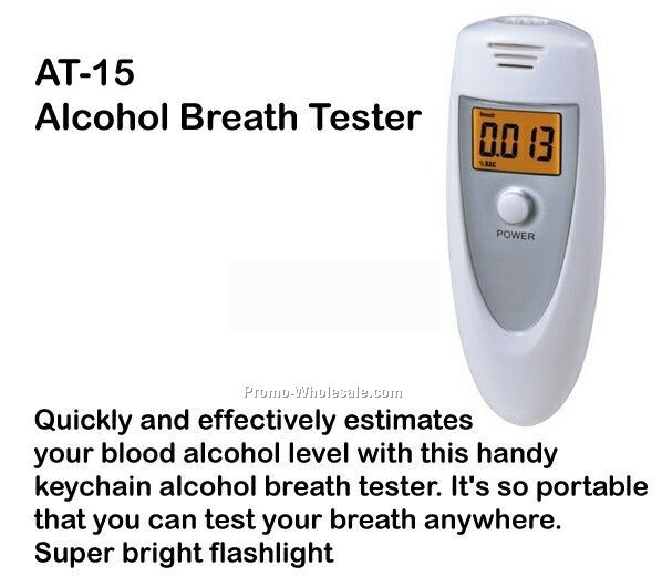 Alcohol Tester, Breathalyzer, Flashlight, Display Bac