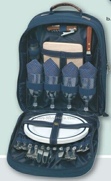 Americana Picnic Backpack For 4