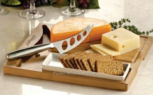 Bamboo Cheese Server Set