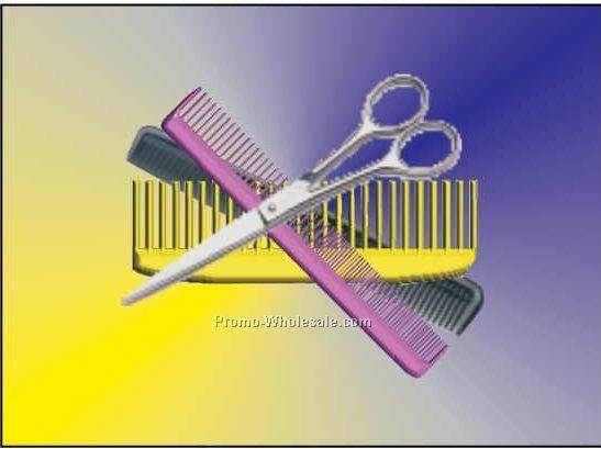 Beautician Combo Badge W/ Metal Pin (2-1/2"x3-1/2")