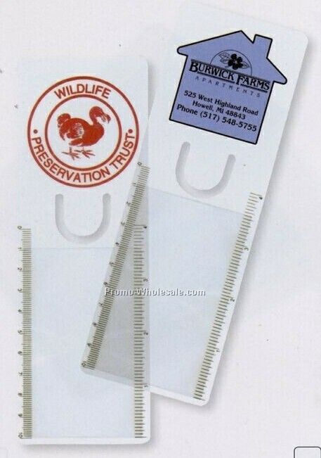 Billboard Magnifier Ruler/ Bookmark W/ Number 1 Imprint (3 Day Shipping)