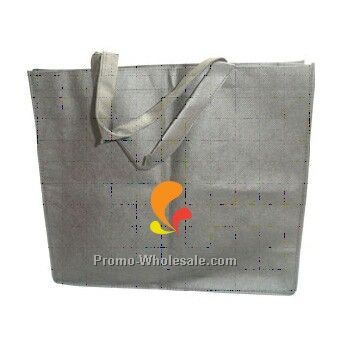 Biodegradable Non-woven Tote Bag With Slanted Sides - Gray
