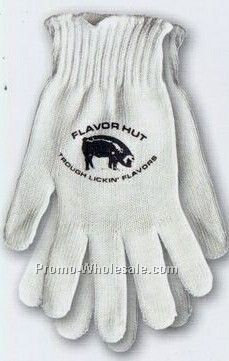 Bleached White Men's String Knit Glove