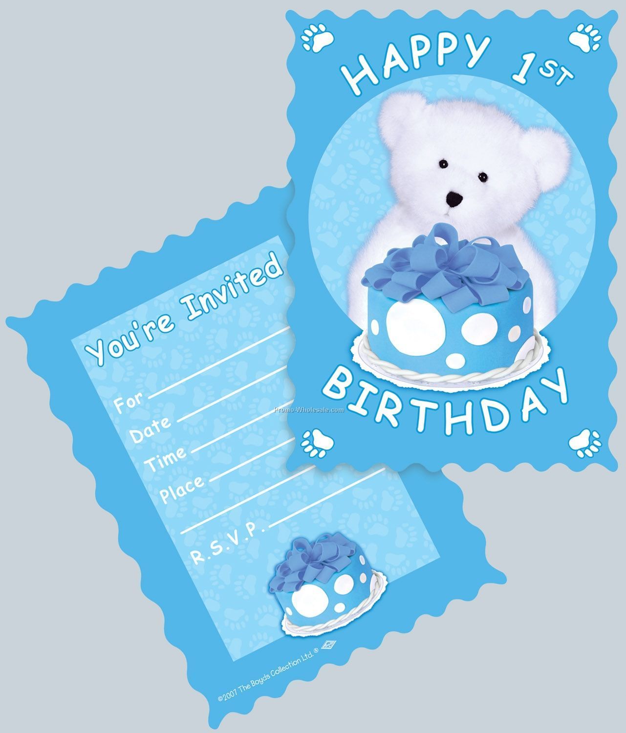 Boyds Bears Birthday 1st Invitations