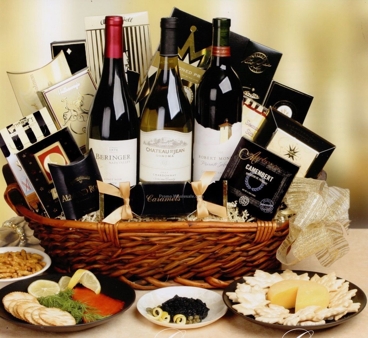 California Signature Wine Basket W/ Treats