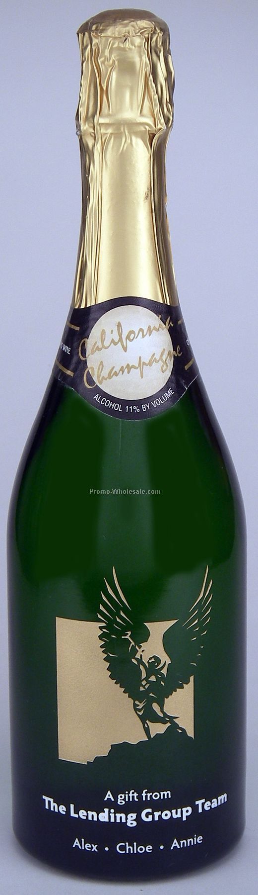 California Sparkling Wine, 750 Ml, 1 Deep Hand-etch, 2 Paint Fills