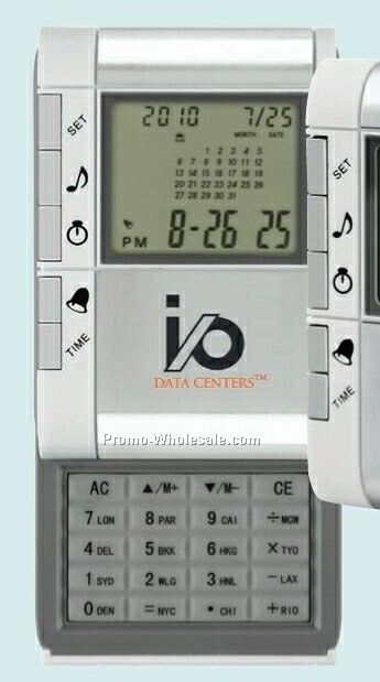 Compact World Time Alarm Clock/ Calculator