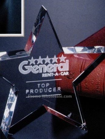 Crystal Tapered Star Award 5"