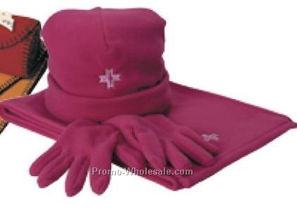 Custom Printed Kanata Advantage Fleece Scarf, Hat & Mittens Set