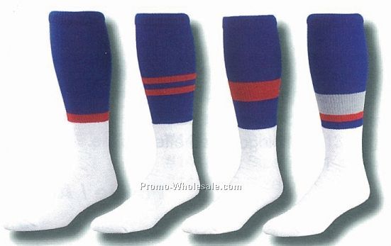 Custom Striped Football Tube Socks (10-13 Large)