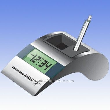 Digital Alarm/ Pen Holder (Engraved)