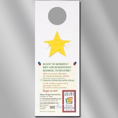 Floral Seed Paper Pop-out Door Hanger - Star