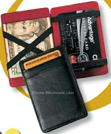 Florentine Napa Leather Magic Wallet Business Card Case (4-1/8"x2-3/4"x1/4"