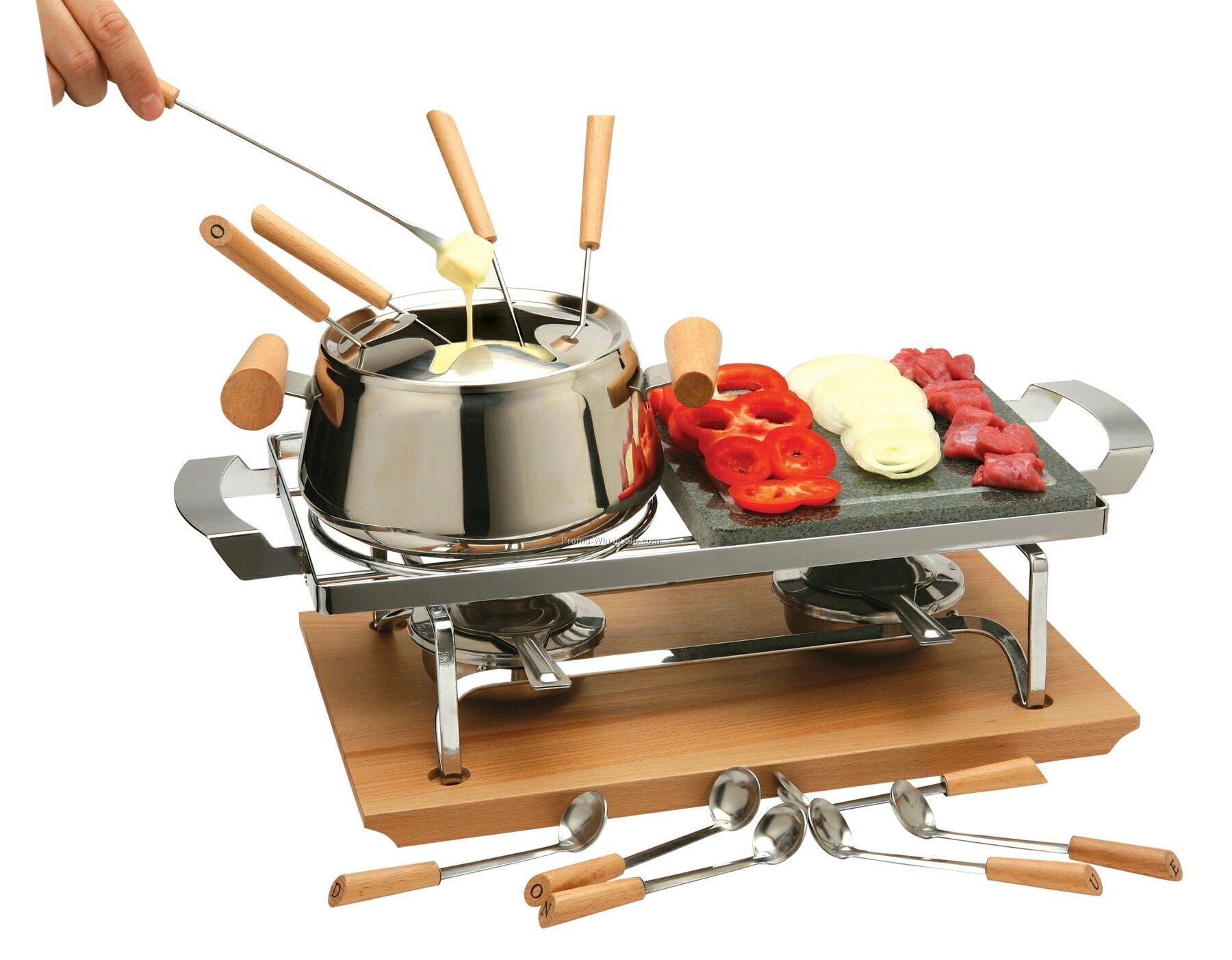 Fondue Inox & Stone Cooking Set