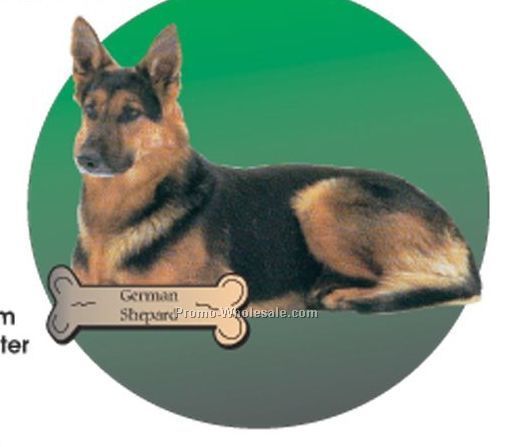 German Shepherd Acrylic Coaster W/ Felt Back