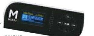 Giftcor Black Transport I Mp3 Player 3-3/8"x1-1/4"x3/8"