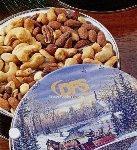 Glad Tidings Tin W/ Cashews And Spicy Nut Mix