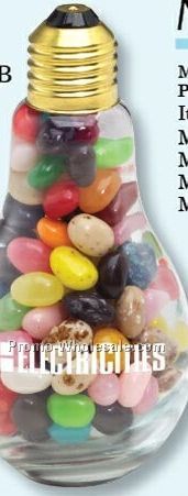 Gourmet Jelly Beans Medium Glass Candy Filled Light Bulb