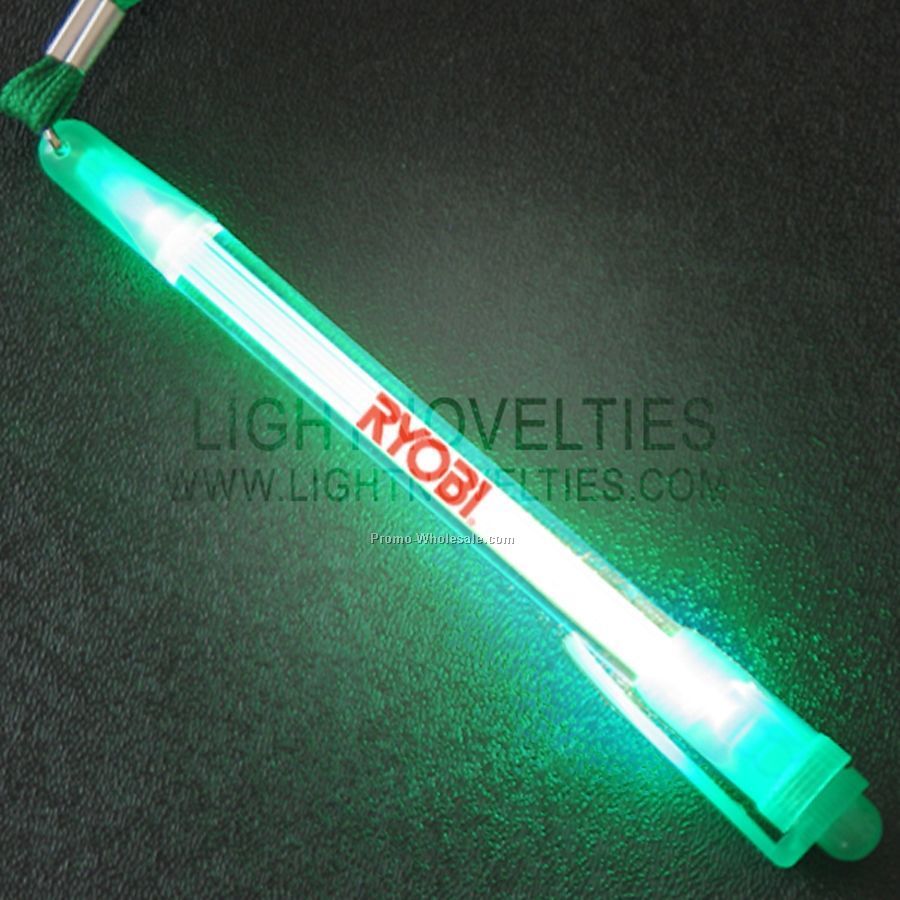 Green/ Green LED Glow Pen Necklace