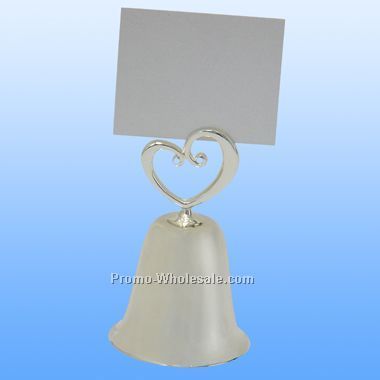 Heart Bell Placecard Holder - Laser Engraved