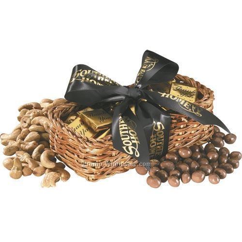 Homage Gift Basket With Customized Ribbon (A Fill) ( Standard Shipping)