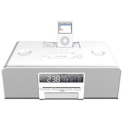 Iluv All-in-one Hi-fi Ipod Docking Audio System With Bluepin - Wht
