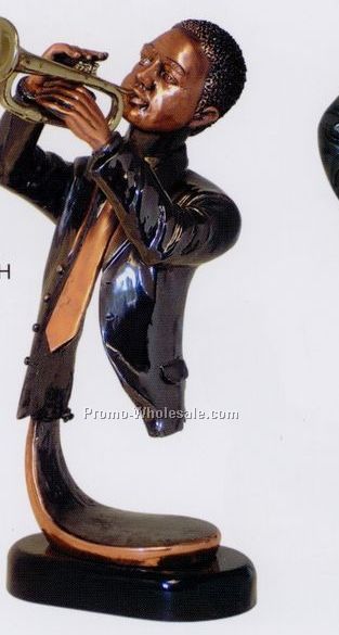 Jazz Trumpet Figurine(7"x16") Dark Copper Finish
