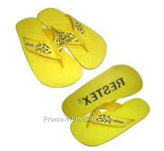Lady's Yellow/Black Beach Slippers (Size 6-10)