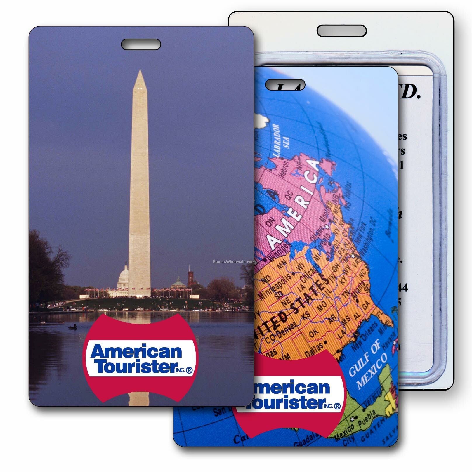 Luggage Tag 3d Lenticular Washington Monument Stock Image - Blank Product